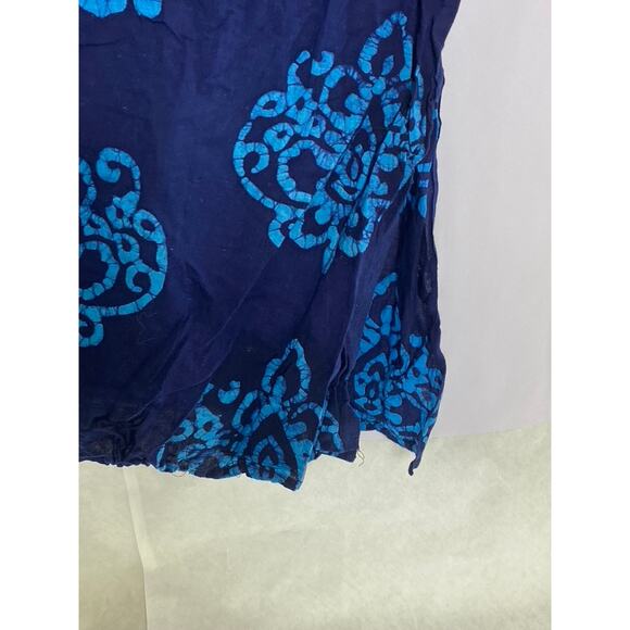 UNBRANDED Women’s Blue Printed Split-Neck Short Sleeve Kimono Overshirt SZ OS - Picture 8 of 9